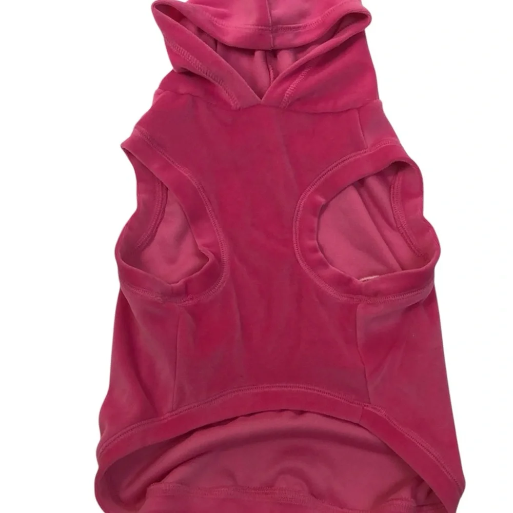 Simply She Pink Embroidered Crown With‎ Crystals Pink Velvet Fleece Hoodie Large
